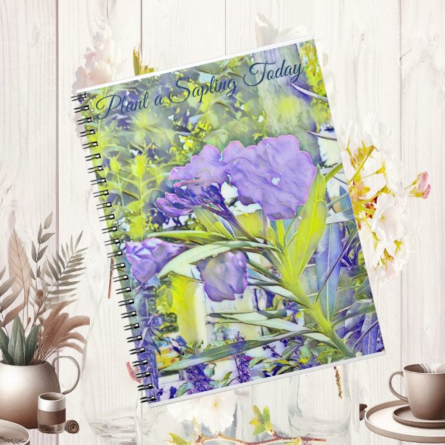 Custom Purple Flowers Wasserfarben-Foto-Notebook Notizblock (Custom Purple Flowers Watercolor Photo Notebook
)