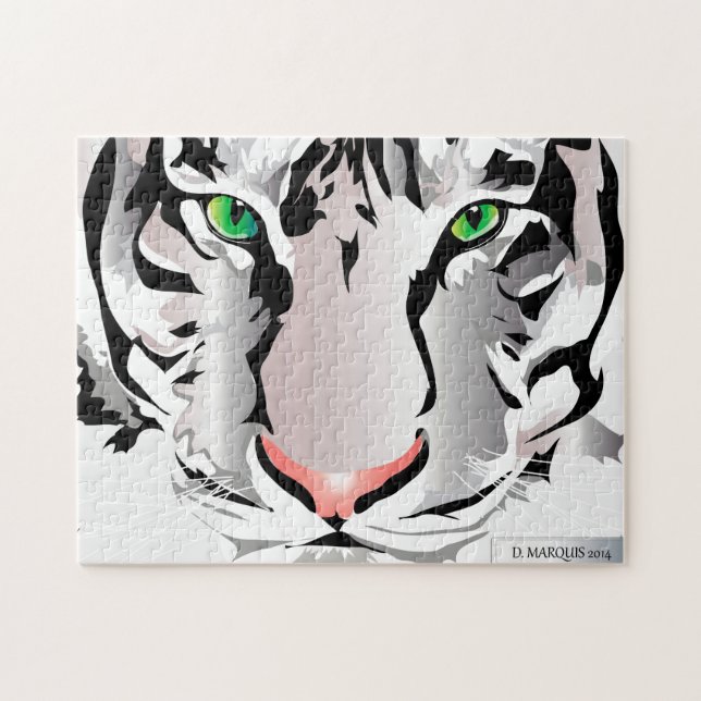 CUSTOM PUZZLE- TIGER-WHITE/GRAU (Horizontal)