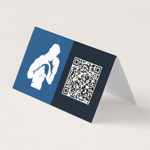 Custom QR Boxing Gym Visitenkarten