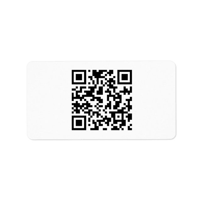 CUSTOM QR CODE ADRESSAUFKLEBER (Vorne)