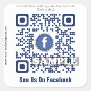 Custom QR Code Aufkleber (QR Code Template #539)