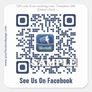 Custom QR Code Aufkleber (QR Code Template #540)