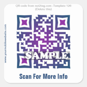 Custom QR Code Aufkleber (QR-Code-Vorlage #126)