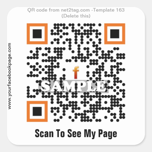 Custom QR Code Aufkleber (QR-Code-Vorlage #163) (Vorderseite)