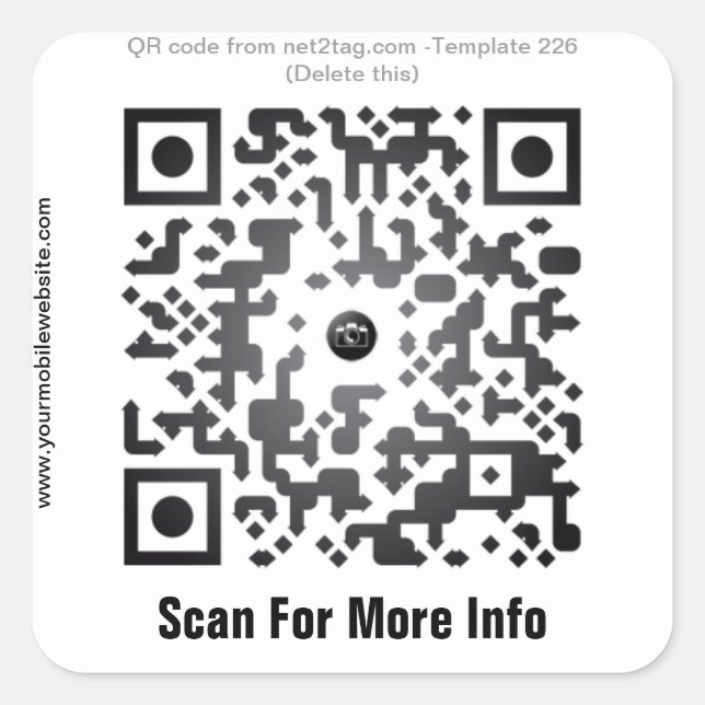 Custom QR Code Aufkleber (QR-Code-Vorlage #226) (Vorderseite)