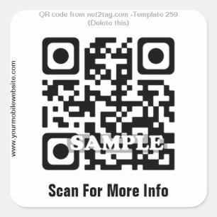 Custom QR Code Aufkleber (QR-Code-Vorlage #259)