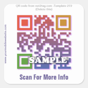 Custom QR Code Aufkleber (QR-Code-Vorlage #272)