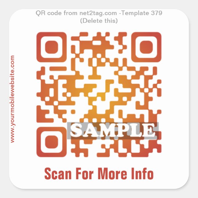 Custom QR Code Aufkleber (QR-Code-Vorlage #379) (Vorderseite)