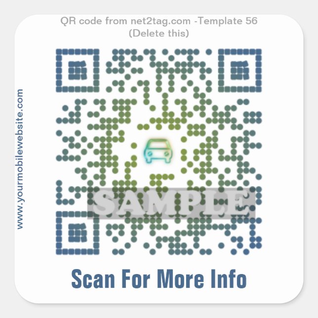 Custom QR Code Aufkleber (QR-Code-Vorlage #56) (Vorderseite)