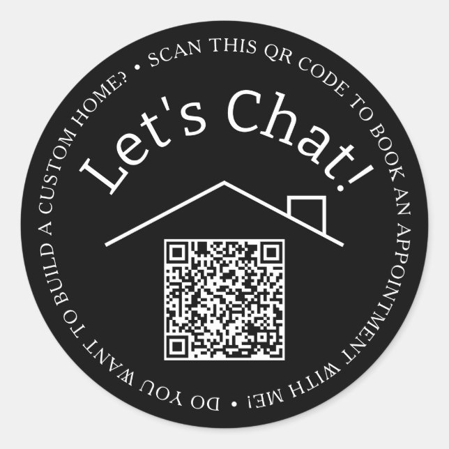 Custom QR Code Business Marketing Round Aufkleber (Vorderseite)