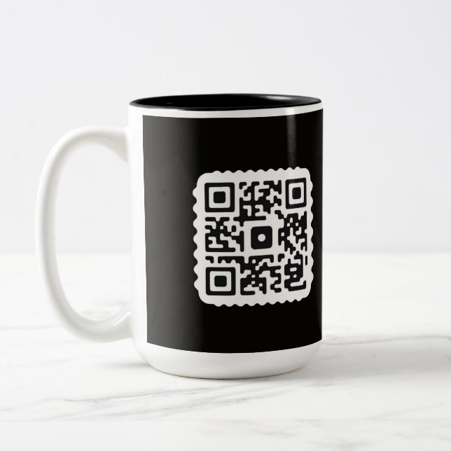 Custom QR Code Coffee Mugs for Traders" Zweifarbige Tasse (Links)
