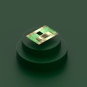 Custom QR CODE Logo Green Lemon Visitenkarte