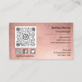Custom QR Code Logo Social Online Shop Beilage Visitenkarte
