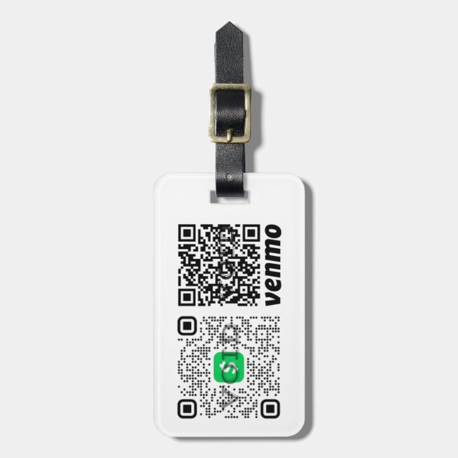 Custom QR Code Lugtag Gepäckanhänger (Vorderseite vertikal)
