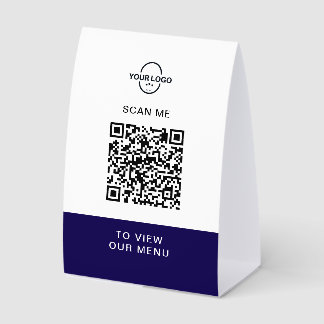 Custom QR Code Menu Stand | Contactless Restaurant Tischaufsteller