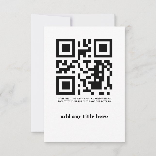 Custom QR Code Moderne trendige Einladung (Vorderseite)