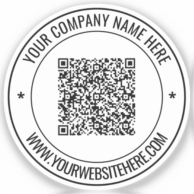 Custom QR Code Name Website Werbe-Aufkleber Aufkleber (Vorderseite)