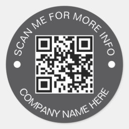 Custom QR Code Round Vinyl Waterproof Business Runder Aufkleber