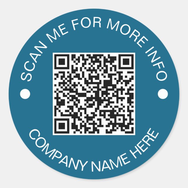 Custom QR Code Round Vinyl Waterproof Business Runder Aufkleber (Vorderseite)
