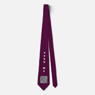Custom QR Code Scan Neck Tie Example Choose Color Krawatte