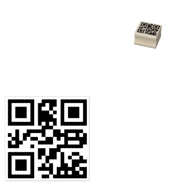 Custom QR Code Scannable Website Address Rubber St Gummistempel (Stempel)