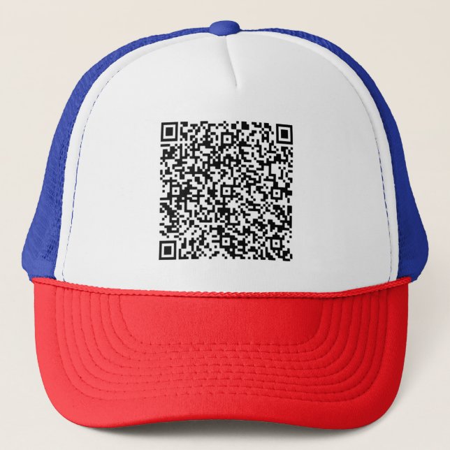 Custom QR Code Scannen Sie Ihren lustigen Geschenk Truckerkappe (Vorderseite)