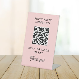 Custom QR Code Shop Aufkleber Sockelschild