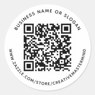 Custom QR Code Small Business Promotion Sticker