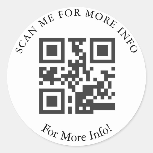 Custom QR Code Stickers (Vorderseite)