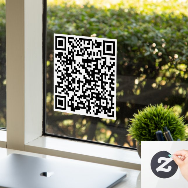 Custom QR Code Store Business Chic Trendy Fensteraufkleber (Büro)