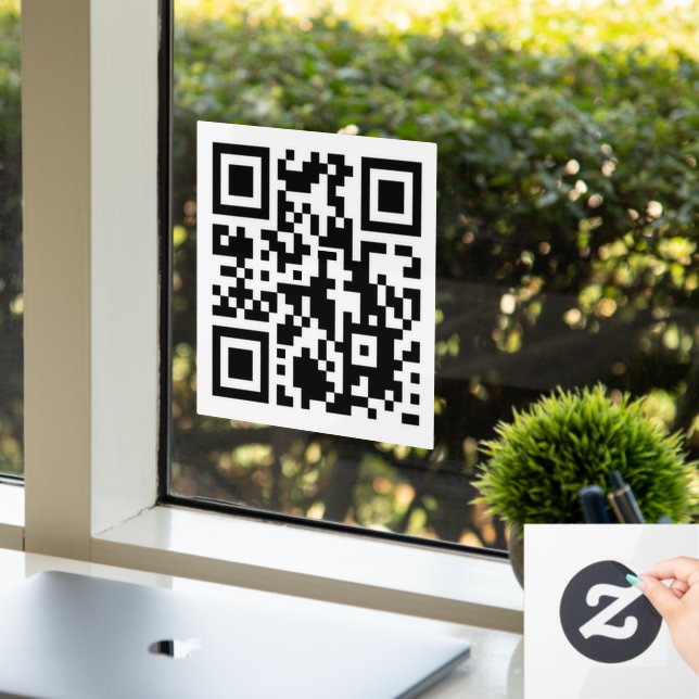 Custom QR Code Store Verkauf Business elegant mode Fensteraufkleber (Büro)