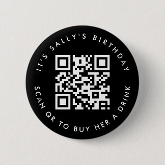 Custom Qr codes Cash App Birthday Button, Gastgesc Button