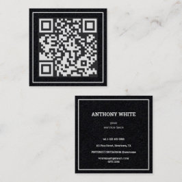 Custom QR Premium Quadratische Visitenkarte