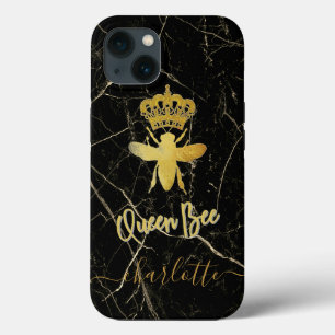 Custom QUEEN BEE Gold Black Marble Telefon 11 12 C Case-Mate iPhone Hülle