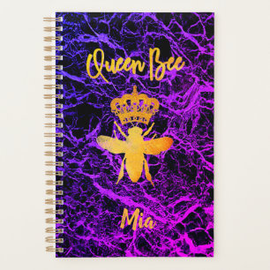 Custom QUEEN BEE Gold Black Purple Non daté Mois