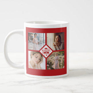 Custom Queen Mom Photo Collage Keepsake Jumbo-Tasse