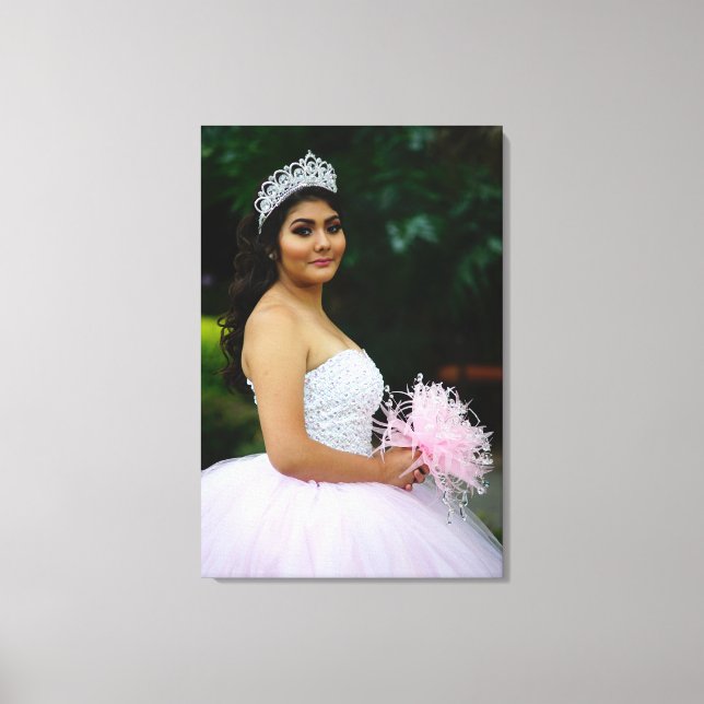 Custom Quinceañera Foto Leinwanddruck (Vorderseite)