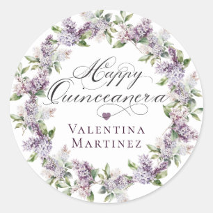 Custom Quinceanera Lila Lilac Umschlag Aufkleber