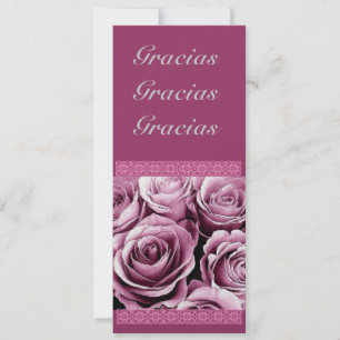 CUSTOM Quinceanera Vielen Dank an Pink Roses Einladung