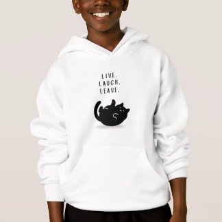 Custom Quote Black Cat Live Laugh Leave Boys