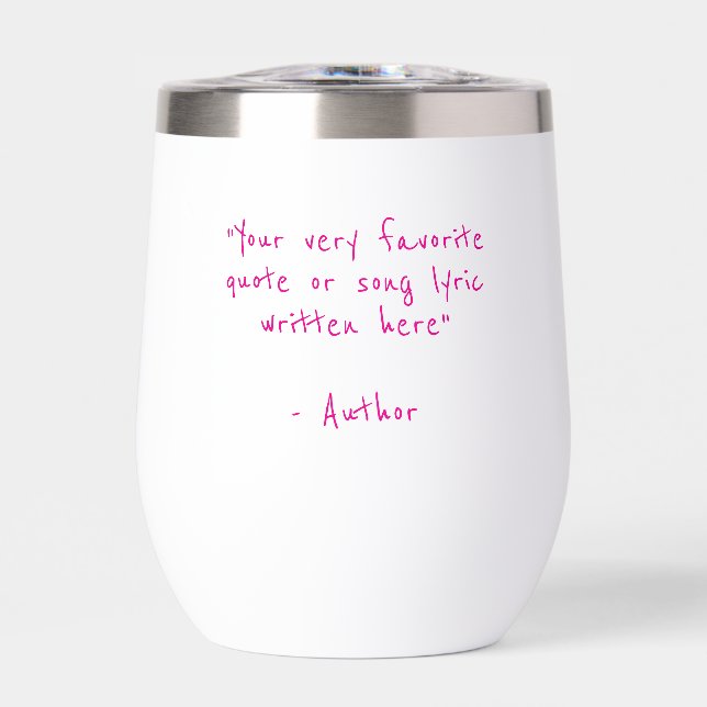 Custom quote - create your own hot pink (Vorderseite)
