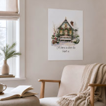 Custom Quote Nordic Winter Scene Happy Holidays