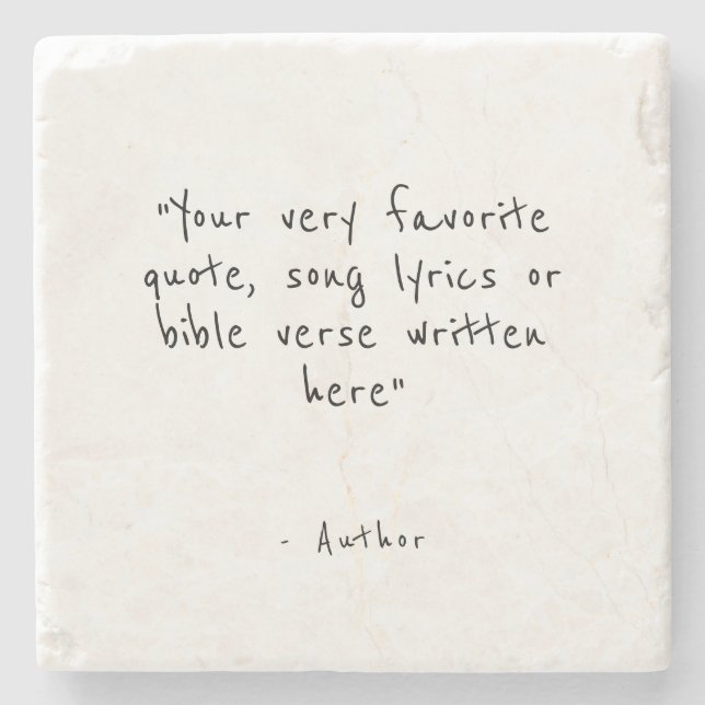 Custom quote or bible verse  steinuntersetzer (Vorderseite)