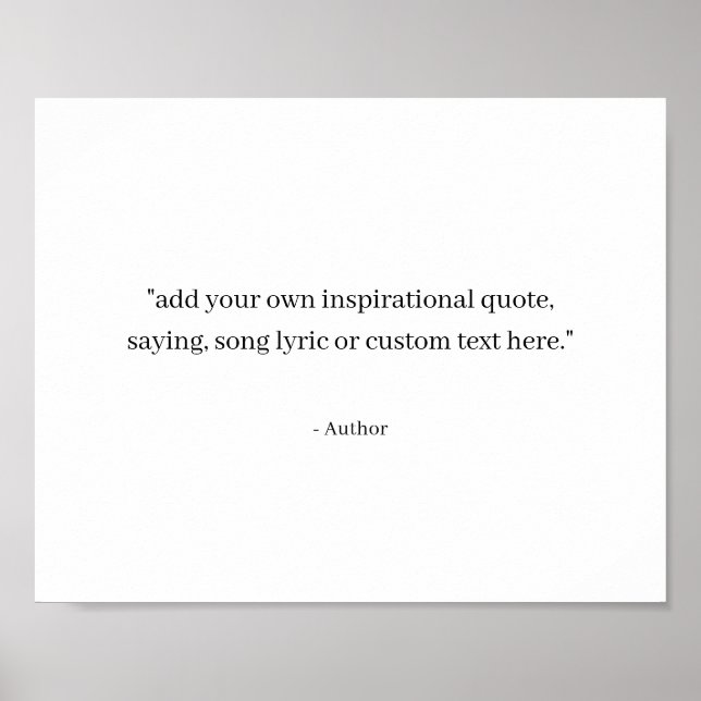 Custom Quote Poster (Vorne)