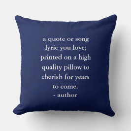 Custom Quote Song Lyric Kissen