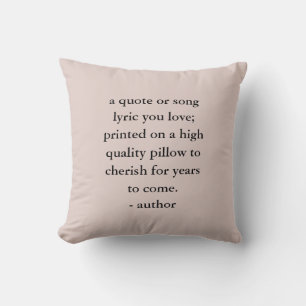 Custom Quote Song Lyric Kissen