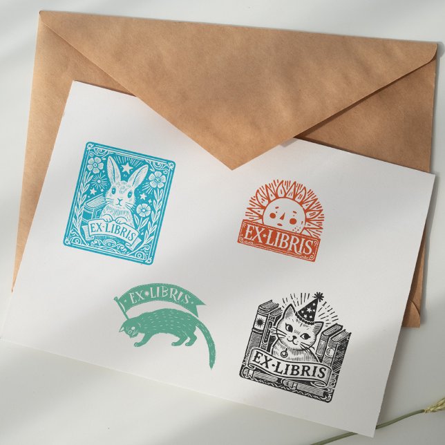 Custom Rabbit Bunny Exlibris Gummistempel (Von Creator hochgeladen)