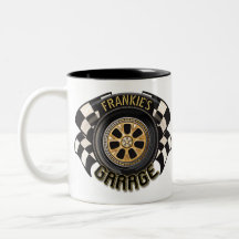 Custom Racing Flag Frisierte Auto Muscle Car Garag