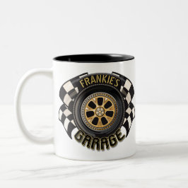 Custom Racing Flag Frisierte Auto Muscle Car Garag Zweifarbige Tasse