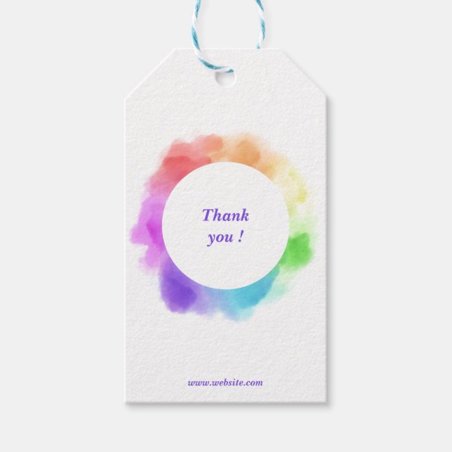 Custom rainbow business proartcraft Geschenkmarke Geschenkanhänger (Vorderseite)